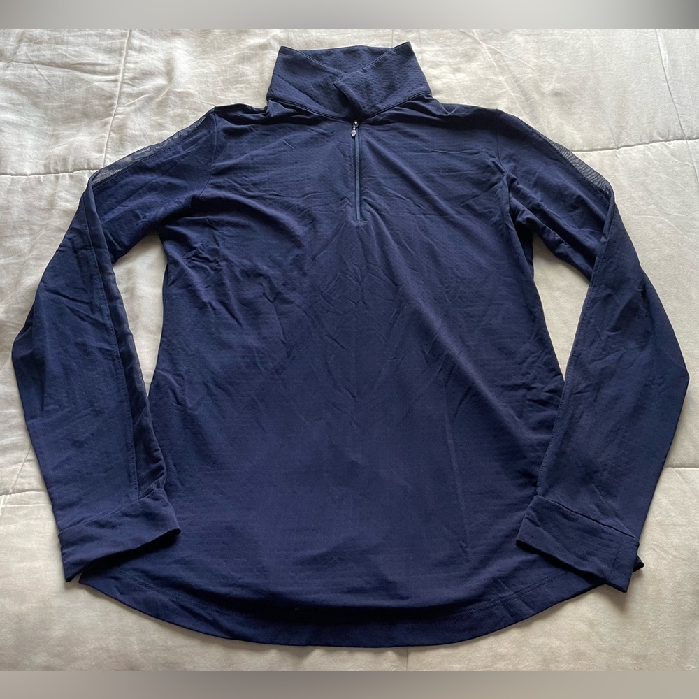 IBKUL Blue Lightweight Quarter Zip‎ Long Sleeve XS Outdoors Utility Gorpcore Gym